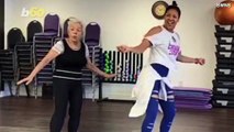 92-Year-Old Woman Busts Some Zumba Moves Along With Her Instructor!