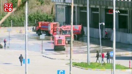 Atatürk Havalimanı'nda temizlik çalışmaları sürüyor