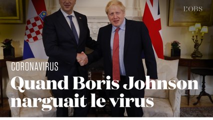 Boris Johnson, covid+ en soins intensifs aujourd'hui, narguait le virus il y a un mois