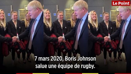 Coronavirus : les (trop) nombreuses poignées de mains de Boris Johnson