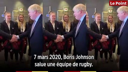Coronavirus : les (trop) nombreuses poignées de mains de Boris Johnson
