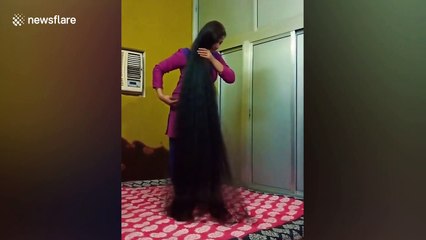 Meet the real life Indian Rapunzel who has seven-foot-long hair
