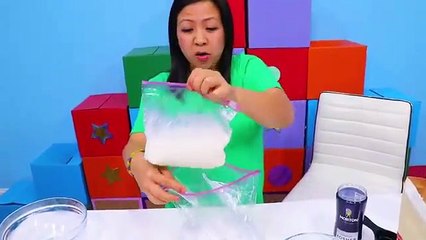 Ryan Leans how to Make Homemade Ice Cream In a bag science experiment!
