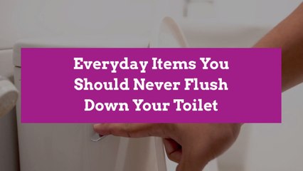 12 Everyday Items You Should Never Flush Down Your Toilet