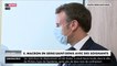 Emmanuel Macron en Seine-Saint-Denis avec des soignants