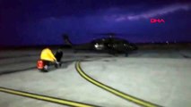 Riskli doğum yapan kadının imdadına polis helikopteri yetişti
