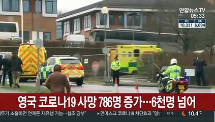 영국 코로나19 사망 786명 증가…6천명 넘어