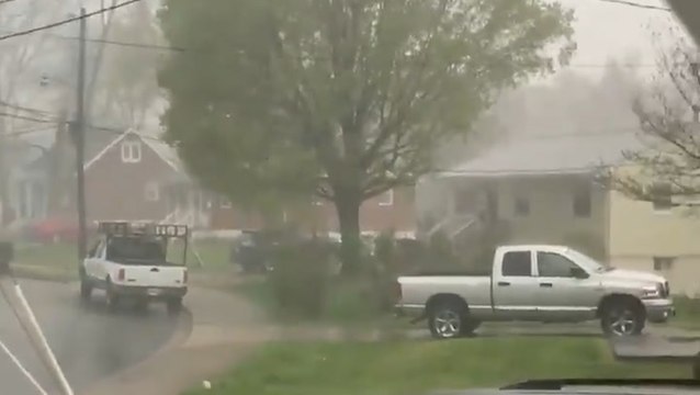 Neighborhood hit with gusty wind and heavy rain