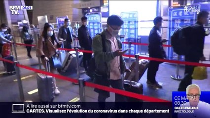 Les premières images de la fin du confinement à Wuhan et de ses habitants qui se ruent vers les gares