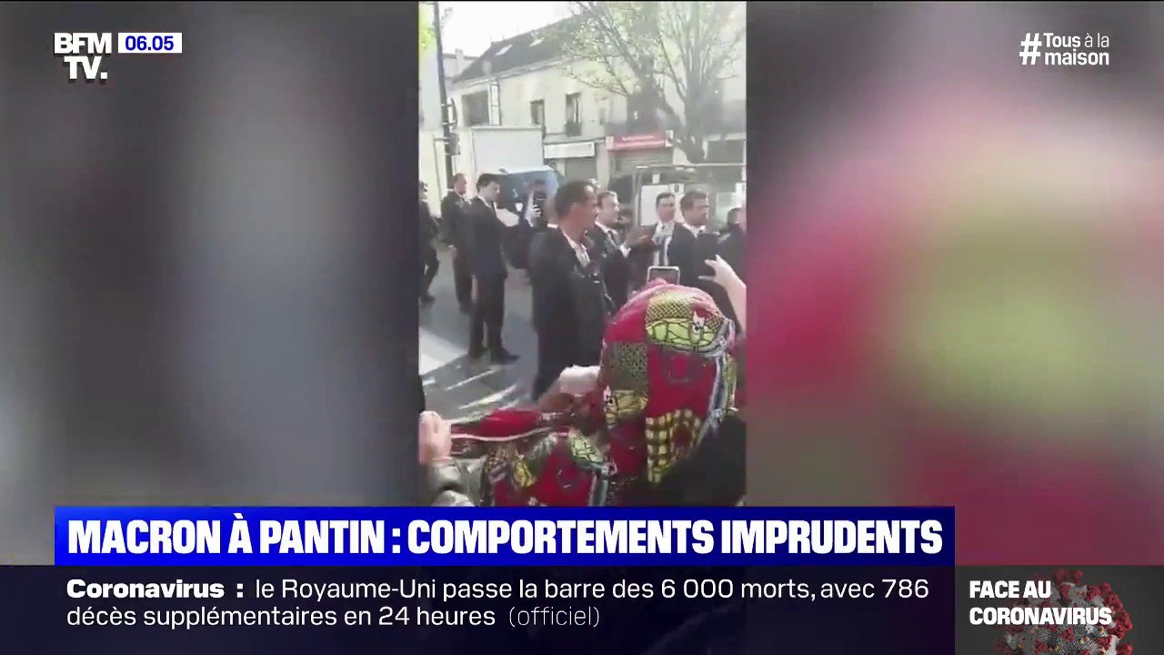 En plein confinement, les images polémiques d'attroupement autour d'Emmanuel Macron à Pantin
