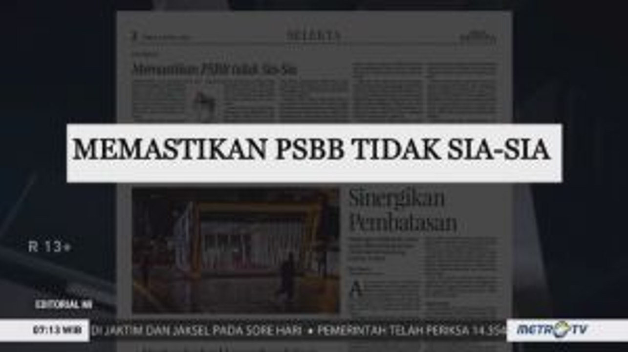 Memastikan PSBB Tidak Sia-sia