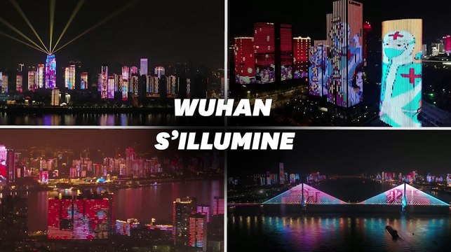 Wuhan s'illumine pour fêter la réouverture des transports