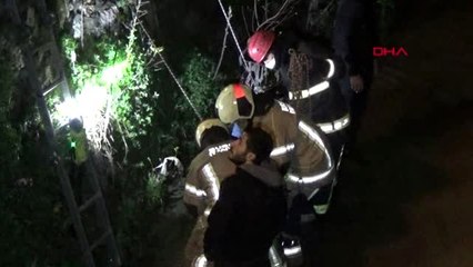 BURSA Otomobil dereye uçtu 3 yaralı