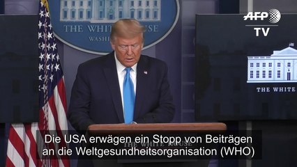 Wegen Coronakrise: USA prüfen ein Stopp von Beiträgen an die WHO