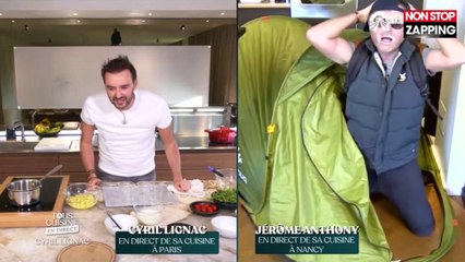 Tous en Cuisine : Jérôme Anthony chute en direct, fou rire pour Cyril Lignac (Vidéo)