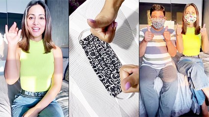 Hina Khan Teaches How To Make A Mask At Home