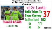 Top 10 Cricketers with Fastest Centuries In One Day Internationals | AB de Villers fastest 100 | ODI | Sportistics