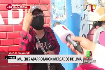 Mujeres se aglomeraron y no respetaron distancia recomendada en diversos mercados de Lima