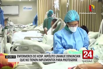 Hospital Hipólito Unánue: enfermeros denuncian que no tienen implementos para protegerse