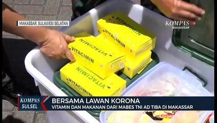 Vitamin Dan Makanan Dari Mabes TNI AD Tiba Di Makassar
