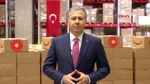 İstanbul Valisi Ali Yerlikaya Cumhurbaşkanlığı tarafından hazırlanan kolonya paketlerini tanıttı-1.