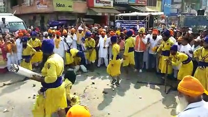 नगर में निकली कीर्तन यात्रा, तोप से हुई फूलों की वर्षा
