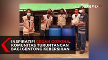 Inspiratif! Cegah Corona, Komunitas Turuntangan Bagi Gentong Kebersihan