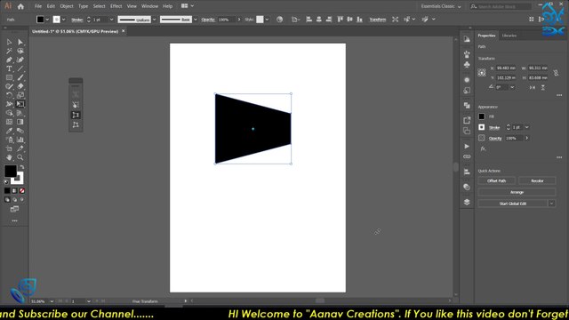 How to use the Free Transform Tool in Adobe Illustrator CC 2020 | Learn Graphics | @Aanav Creations @Technical Maanav