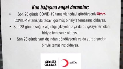 ANTALYA BATI AKDENİZ'DE KIZILAY'A KAN BAĞIŞI YÜZDE 85 AZALDI