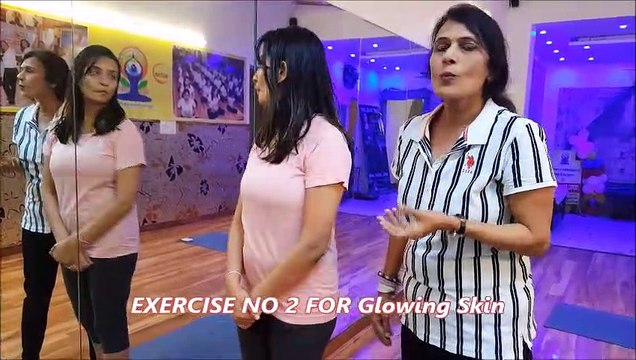 3 Simple Exercises for Glowing Skin | Face Yoga by INDU JAIN | Yoga Asana To Get Wrinkle Free Skin