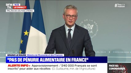 Bruno le Maire : "Il y a sur certains fruits et légumes frais une forte augmentation"