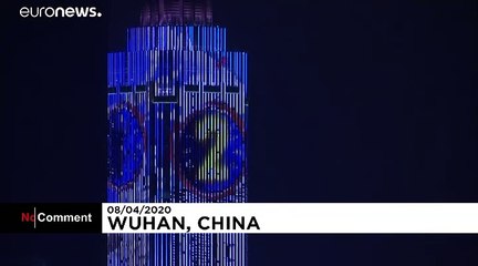 Midnight light show as Wuhan lifts coronavirus lockdown