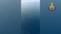 Coppia di balene avvistata sullo Stretto di Messina da elicottero dei Vigili del Fuoco (08.04.20)