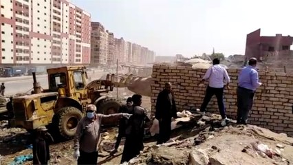 محافظة القاهرة تزيل 113 عشة بحي السلام أول