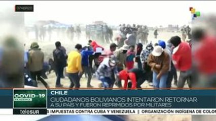 Bolivianos intentan volver a su país y son reprimidos por militares