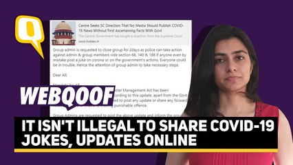 Action Against WhatsApp Admins Over COVID-19 Jokes? Hoax Alert!