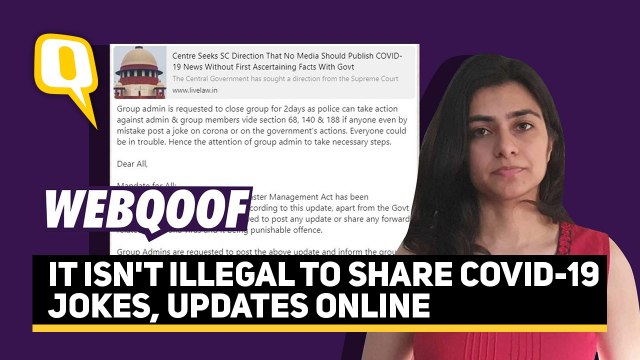 Action Against WhatsApp Admins Over COVID-19 Jokes? Hoax Alert!