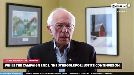 Download Video: Etats-Unis: Le démocrate Bernie Sanders annonce arrêter sa campagne pour la prochaine élection présidentielle américaine