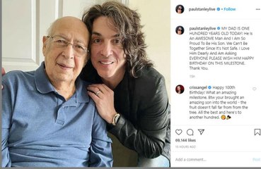 Paul Stanley wishes dad happy 100th birthday