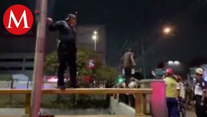 VIDEO: Momento exacto en que policía frustra suicidio en CDMX