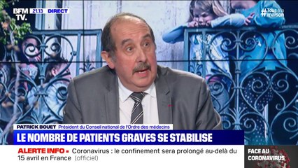 Patrick Bouet (Ordre des médecins): "Il faut réinciter la population à rester en contact avec son médecin traitant"