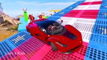 Super Heros For Kids - LEARN COLORS for Children W Spiderman and Superheroes Cycles Racing w Street Vehicles for Kids Ep 77