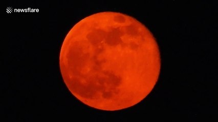 Ominous blood-red moon looms over London