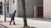 Empty NYC amid coronavirus crackdown sees man play tennis against himself