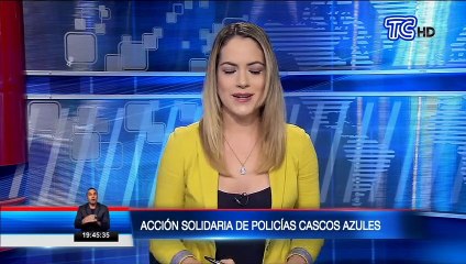 Acción solidaria de Policías Cascos Azules en la provincia del Guayas
