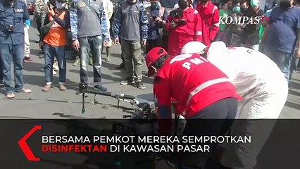 Komunitas Drone Bersama Pemkot Semprotkan Cairan Disinfektan
