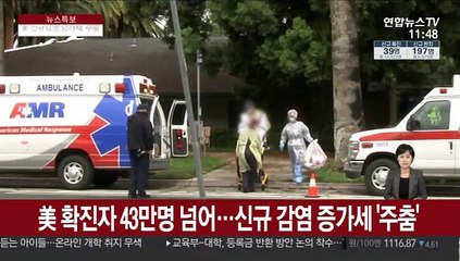 美 확진자 42만명 넘어…신규 감염 증가세 '주춤'