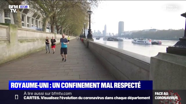 Alors que les mesures sont plus souples au Royaume-Uni, les Britanniques respectent mal le confinement