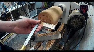 Woodturning creating a very beautiful coffee cup