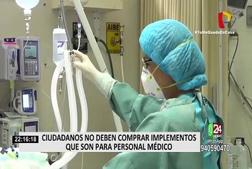 Evite comprar implementos que son de uso exclusivo para personal médico